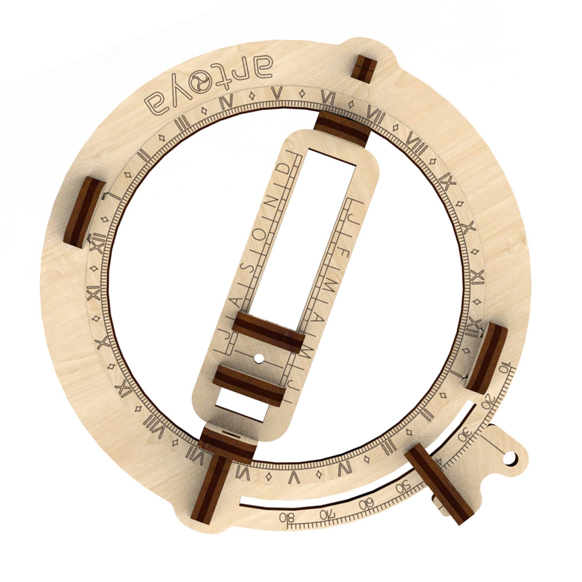 3D STEM Wooden Pocket Sundial Model Kits, 5ct.